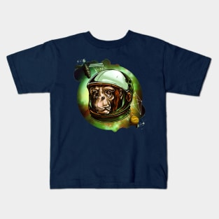 The Monkey in Space. For astronaut animal lovers and fun loving fashionistas. Get the space safari look. Kids T-Shirt